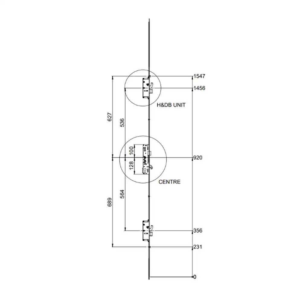 Mantis 3 Latch 3 Hooks 2 Deadbolts Double Spindle Multipoint Door Lock 2 Mantis 3 Latch 3 Hooks 2 Deadbolts Double Spindle Multipoint Door Lock - Image 2