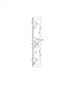 Alternative view of Mantis 3 Latch 2 Deadbolts 3 Hooks 2 Rollers Double Spindle Multipoint Door Lock