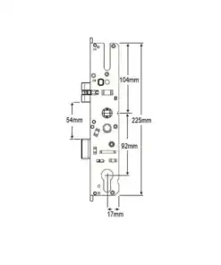 Alternative view of GTS Genuine Multipoint Gearbox - Square Latch Reversal Button- Lift Lever