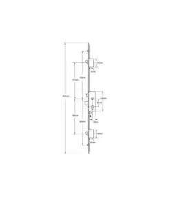 Alternative view of G-TS Latch Deadbolt 2 Hooks 2 Rollers Lift Lever Multipoint Door Lock