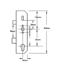 Alternative view of Copy Multipoint Gearbox - Latch and Deadbolt - Lift Lever