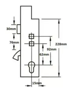 Alternative view of Multipoint Gearbox - Lift lever or Double Spindle