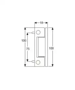 Alternative view of Neon Butt Hinge for UPVC Doors