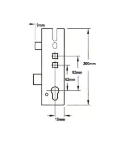 Alternative view of Roto H500 MVD500 Genuine Multipoint Gearbox - Lift Lever or Double Spindle