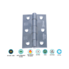 Plain Bearing Ce7 Butt Hinge - Pair 76mm with Multiple Finish 4 Plain Bearing Ce7 Butt Hinge - Pair 76mm with Multiple Finish