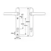 Tokyo Lever Lever UPVC Multipoint Door Handles - 92mm PZ Unsprung 122mm Screw Centres 5 HS Hardware