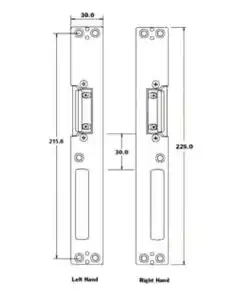 Alternative view of UPVC Latch and Deadbolt Keep