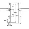 Lever UPVC Multipoint Door Handles - 92mm PZ - Sprung - 203mm Screw Centres - 232mm Backplate 3 HS Hardware