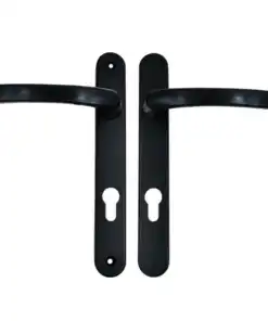 Lever UPVC Multipoint Door Handles - 92mm PZ - Sprung - 203mm Screw Centres - 232mm Backplate