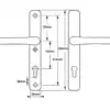 Lever UPVC Multipoint Door Handles - 92mm PZ Sprung - 215mm Screw Centres - 260mm Long Backplate - 3x Fixing Points 3 HS Hardware