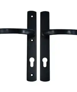 Lever UPVC Multipoint Door Handles - 92mm PZ Sprung - 215mm Screw Centres - 260mm Long Backplate - 3x Fixing Points
