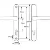 Lever UPVC Multipoint Door Handles - 92mm PZ Sprung 240mm Screw Centres - 270mm Long Backplate 3 HS Hardware