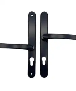 Lever Offset UPVC Multipoint Door Handles - 48/87mm PZ - Sprung - 240mm Screw Centres