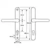 Lever UPVC Multipoint Door Handles - 70mm PZ - Sprung - 200mm Screw Centres - 7mm Follower 7 HS Hardware