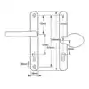 Lever Moveable Pad UPVC Multipoint Door Handles - 92mm/62mm PZ Sprung 212mm Screw Centres 3 HS Hardware