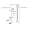 Blank External Lever Lever French Door Multipoint Handles – 92mm PZ Sprung 122mm Screw Centres 3 HS Hardware