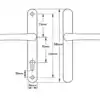 Blank External Lever Lever French Door Multipoint Handles – 92mm PZ Sprung 210mm Screw Centres 3 HS Hardware