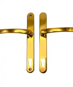 Lever Lever UPVC Multipoint Door Handles - 117mm PZ - Sprung - 237mm Screw Centres - 267mm Backplate