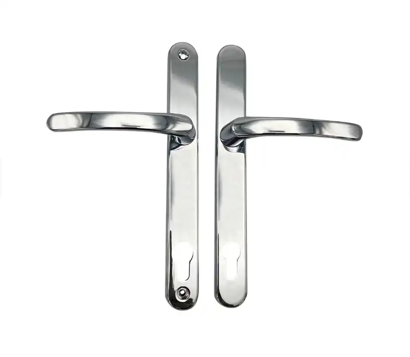 Lever Lever UPVC Multipoint Door Handles - 117mm PZ - Sprung - 237mm Screw Centres - 267mm Backplate 4 Lever Lever UPVC Multipoint Door Handles - 117mm PZ - Sprung - 237mm Screw Centres - 267mm Backplate - Image 4