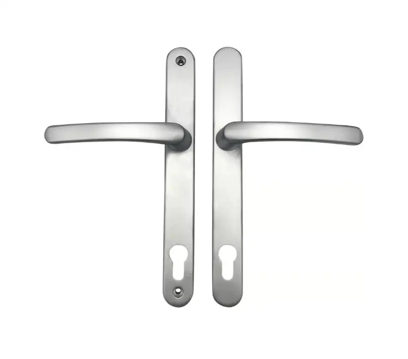 Lever Lever UPVC Multipoint Door Handles - 117mm PZ - Sprung - 237mm Screw Centres - 267mm Backplate 3 Lever Lever UPVC Multipoint Door Handles - 117mm PZ - Sprung - 237mm Screw Centres - 267mm Backplate - Image 3
