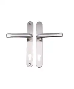 Grade 304 Stainless Steel Lever Lever UPVC Multipoint Door Handles - 92mm PZ Sprung 210mm Screw Centres