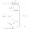 UPVC Butt Hinge 112mm 0Degrees 3 HS Hardware