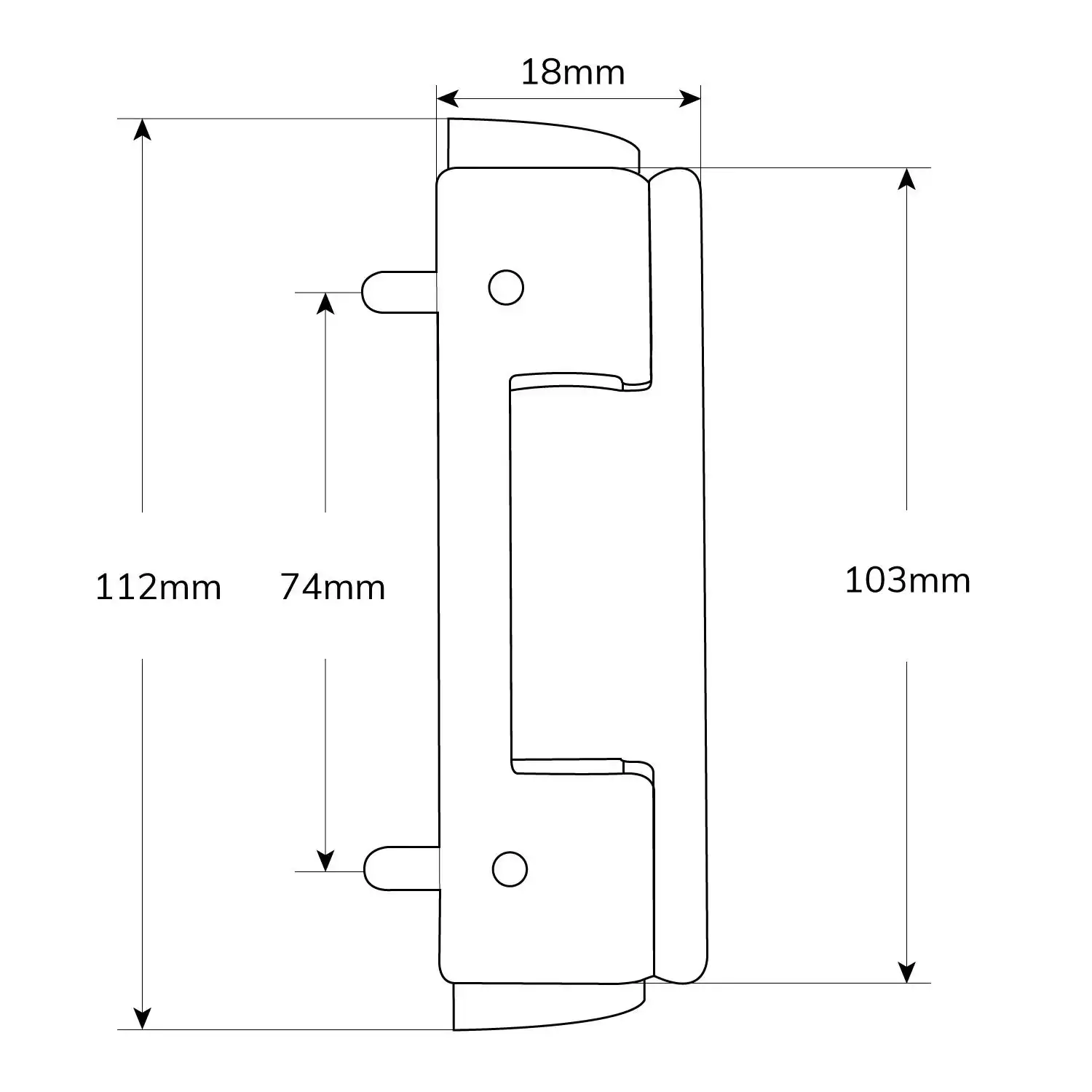 UPVC Butt Hinge 112mm 0Degrees 2 UPVC Butt Hinge 112mm 0Degrees - Image 2