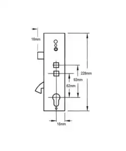 Alternative view of Collection Hookbolt Mulitpoint Gearbox - Lift Lever or Double Spindle