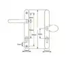 Secure Ultion TS007 2* Lever Pad UPVC Multipoint Door Handles - 92/62mm PZ Sprung 211mm Screw Centres 3 HS Hardware