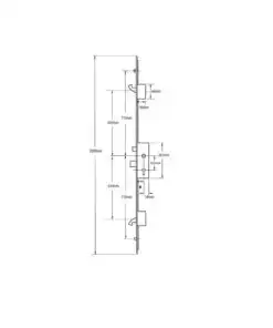 Alternative view of Vectis Latch Deadbolt 2 Rollers 2 Hooks Split Spindle Multipoint Door Lock - Option 1