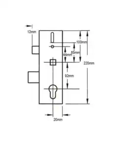 Alternative view of Multipoint Gearbox - Lift Lever or Split Spindle
