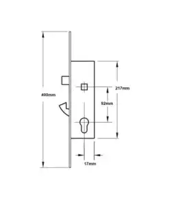 Alternative view of YS170 Doormaster - Lift Lever or Split Spindle 16mm Faceplate
