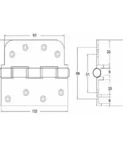 Alternative view of Slab Composite Door Hinge
