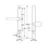 Blenheim Lever Moveable Pad UPVC Multipoint Door Handles - 92mm/62mm PZ Sprung 240mm Screw Centres 3 HS Hardware