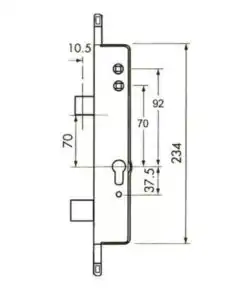 Alternative view of Multipoint Gearbox - Lift Lever or Double Spindle