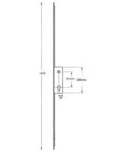 Alternative view of Mantis 2 Lift Lever Passive Lock