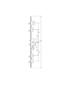 Cobra Latch Deadbolt 4 Hooks Lift Lever and Split Spindle Multipoint Door Lock