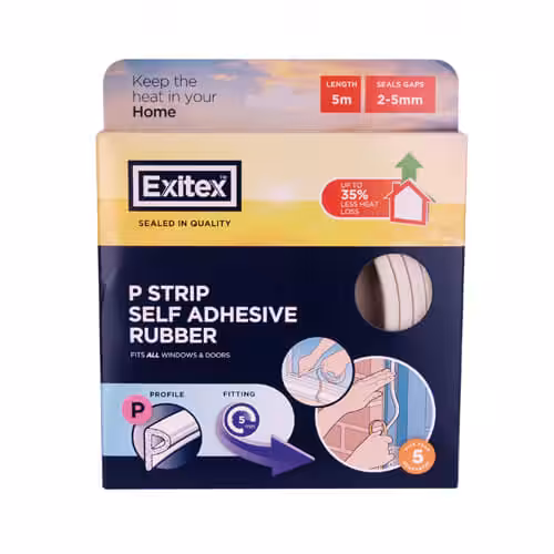 P Strip Self Adhesive EPDM Rubber