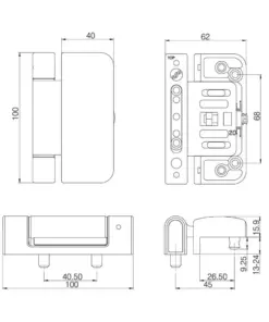 Mila Evolution 3D Security Flag Hinge