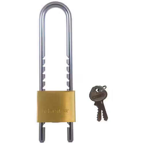 50mm Adjustable Long Shackle Brass Padlock