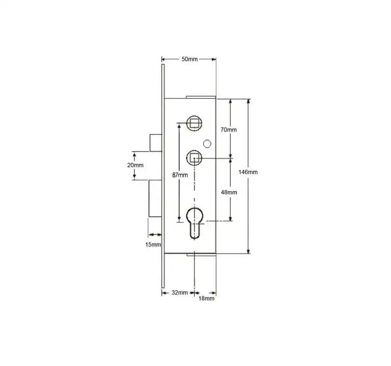 Gibbons Monalock Copy Multipoint Gearbox Without Snib For UPVC Doors - Lift Lever or Double Spindle