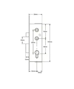 Gibbons Monalock Copy Multipoint Gearbox Without Snib For UPVC Doors - Lift Lever or Double Spindle