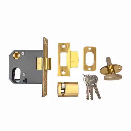 Oval Mortice Nightlatch Kit Complete With Oval Key & Key Cylinder