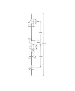 AV2 Latch Deadbolt 2 Hooks Radius 20mm Faceplate Multipoint Door Lock - Autolocking