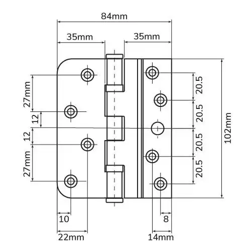 Composite Door Hinge