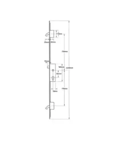 AV2 Latch Only 2 Hooks Multipoint Door Lock - Autolocking