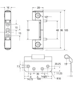 Haven Intelligent Strength Hinges for Composite or Timber (3R10 version)