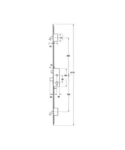 Cobra Latch Deadbolt 2 Hooks Lift Lever Split Spindle Multipoint Door Lock Short Version 1340mm