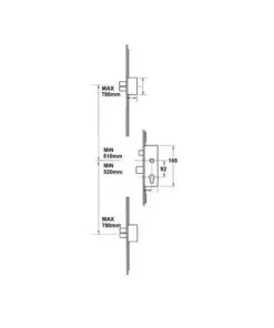 Thunderbolt Latch 5 Deadbolts Split Spindle Universal UPVC Repair Multipoint Lock