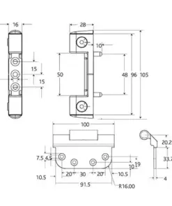 Haven Intelligent Strength Hinges for Composite or Timber (4R16 version)